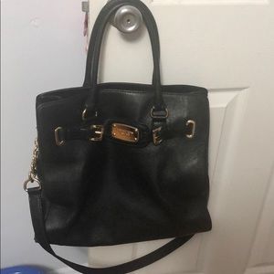 Black leather Michael Kors purse